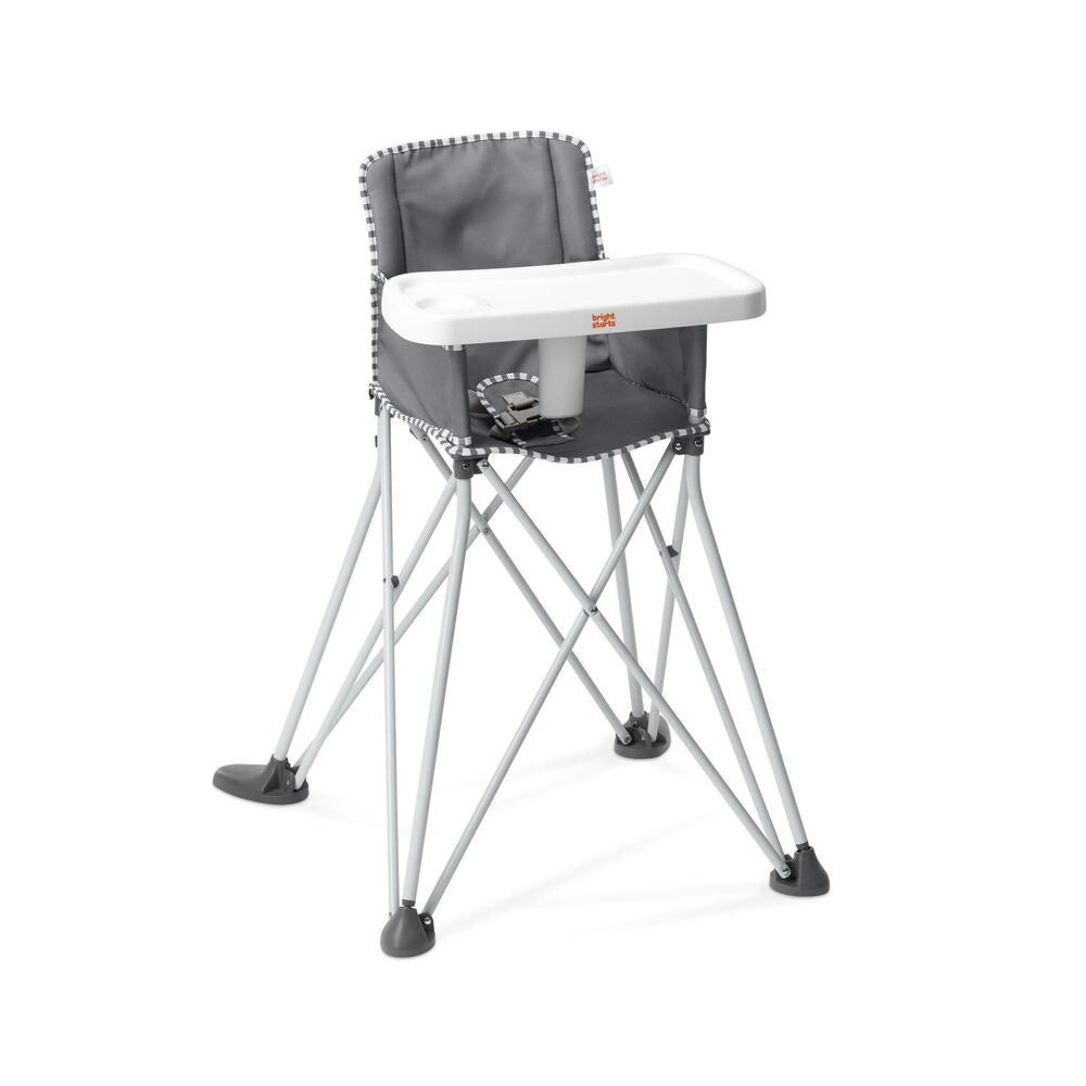 Bright Starts Grey 6m+ Pop 'N Dine Portable On-The-Go Toddler High Chair — image 6