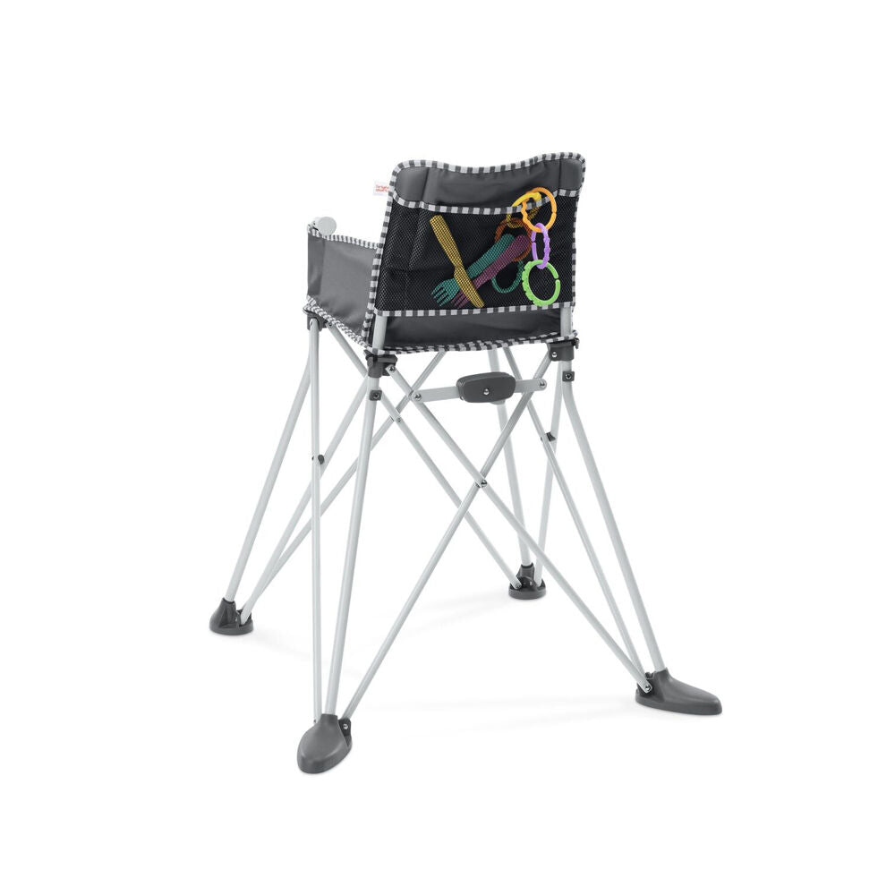 Bright Starts Grey 6m+ Pop 'N Dine Portable On-The-Go Toddler High Chair — image 7