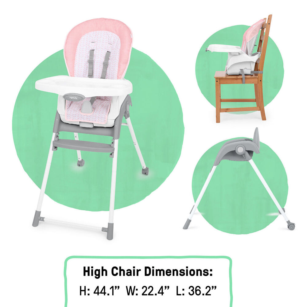 Ingenuity Pink 6m+ Trio Foldaway 6-in-1 Baby High Chair w/Detachable Booster — image 5