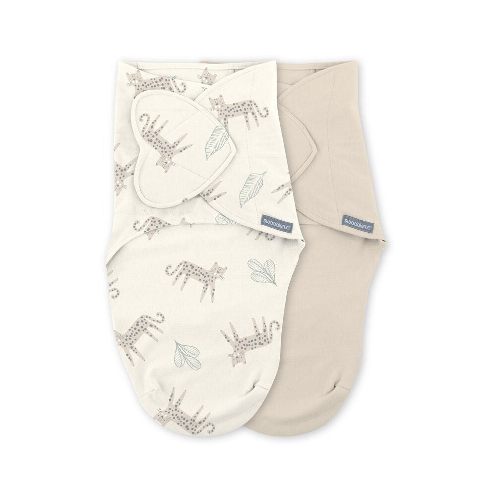 Ingenuity SwaddleMe Baby Swaddle Monogram Collection 0-3m Cotton TOG 1.0 (2 Pack)
