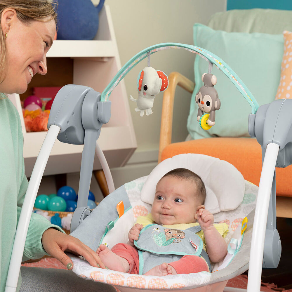 Bright Starts 0m+ Whimsical Wild Portable Baby Swing w/6 Speeds & 10 Sounds — image 7