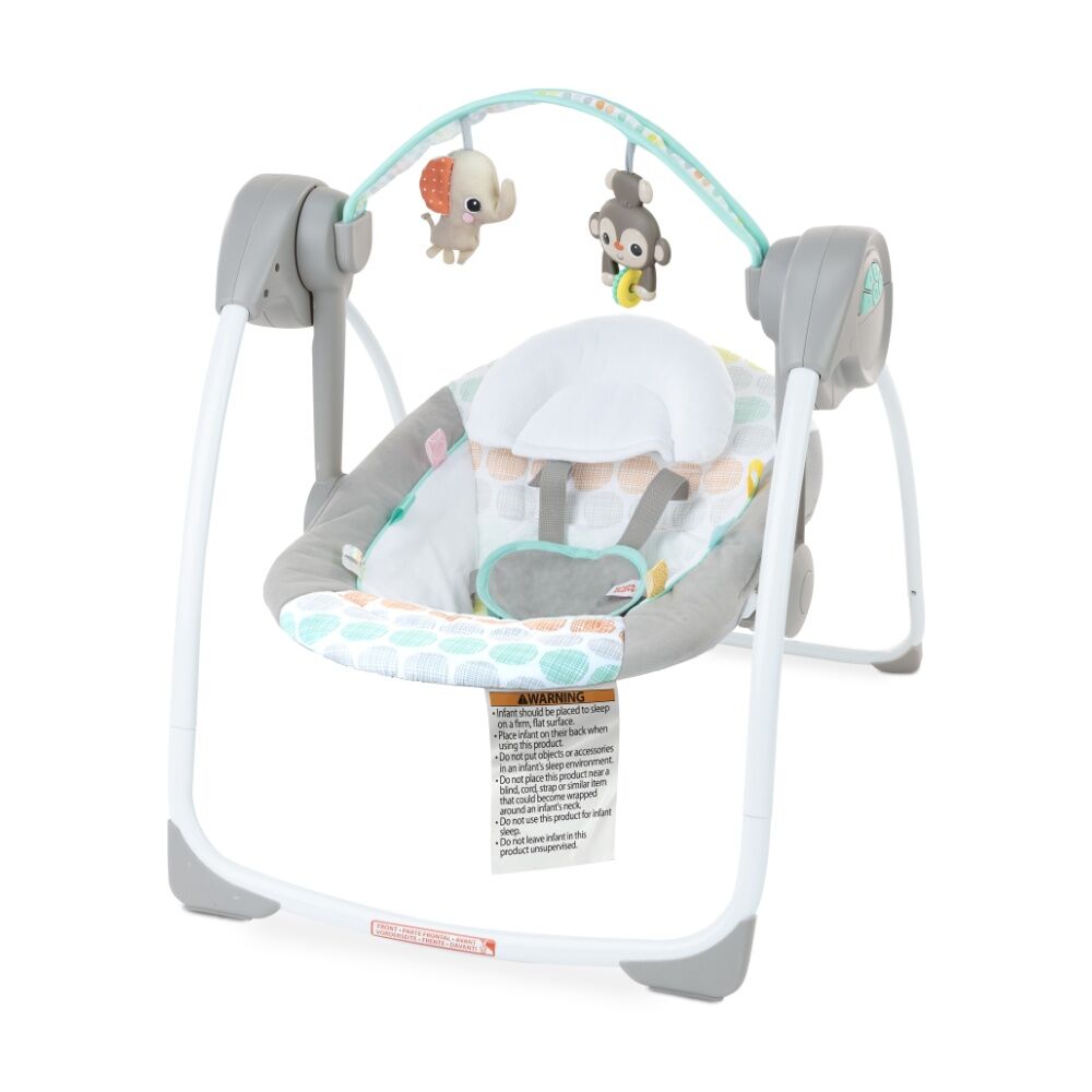 Bright Starts 0m+ Whimsical Wild Portable Baby Swing w/6 Speeds & 10 Sounds