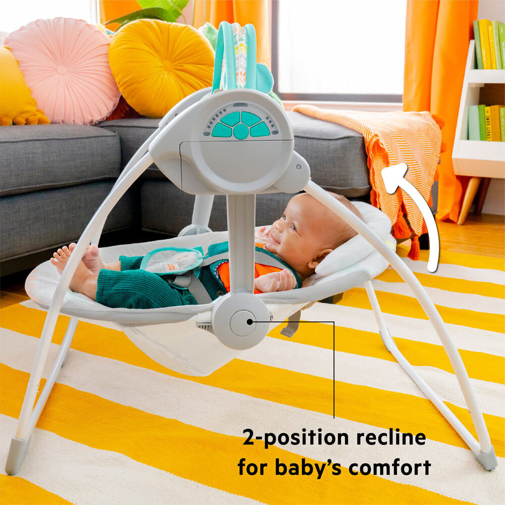 Bright Starts 0m+ Whimsical Wild Portable Baby Swing w/6 Speeds & 10 Sounds — image 5