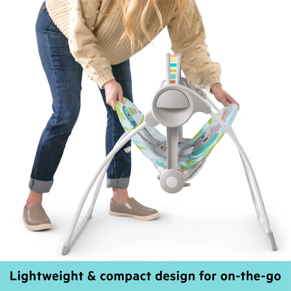Bright Starts 0m+ Rainforest Vibes Portable Baby Swing w/6 Speeds & 10 Sounds — image 3