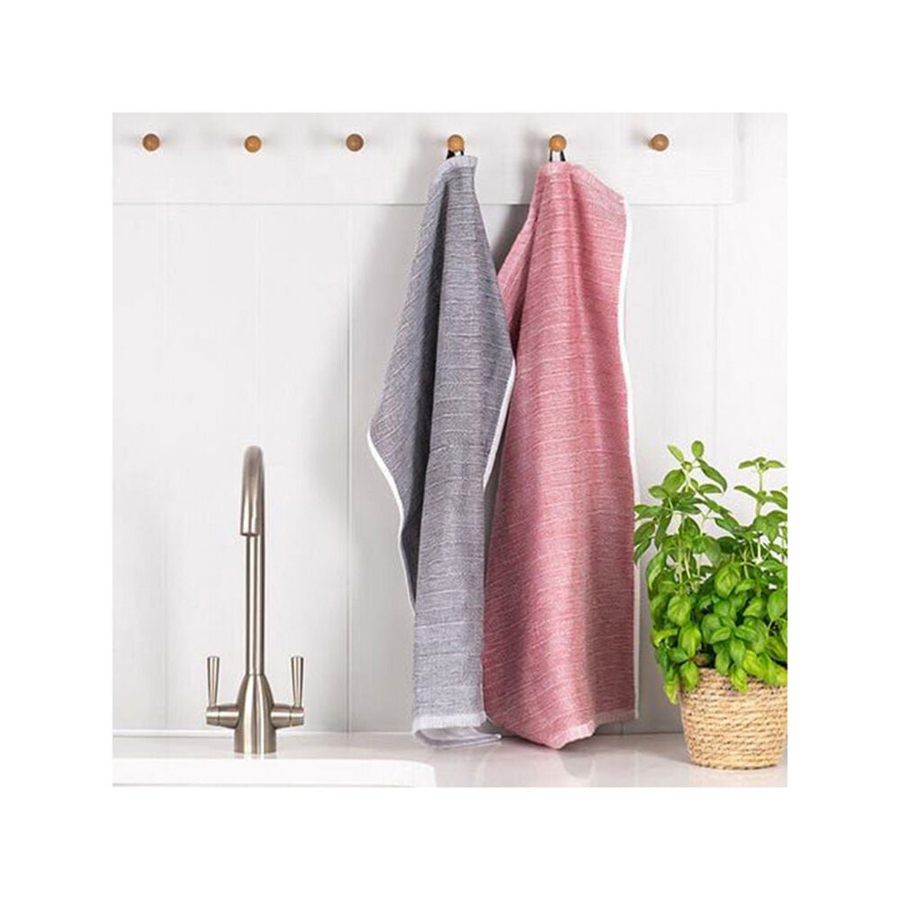 Kitchenaid 2pc KitchenAid 100% Cotton Dish/Tea Towels Empire Red and Charcoal Grey (2 Pack) — image 2