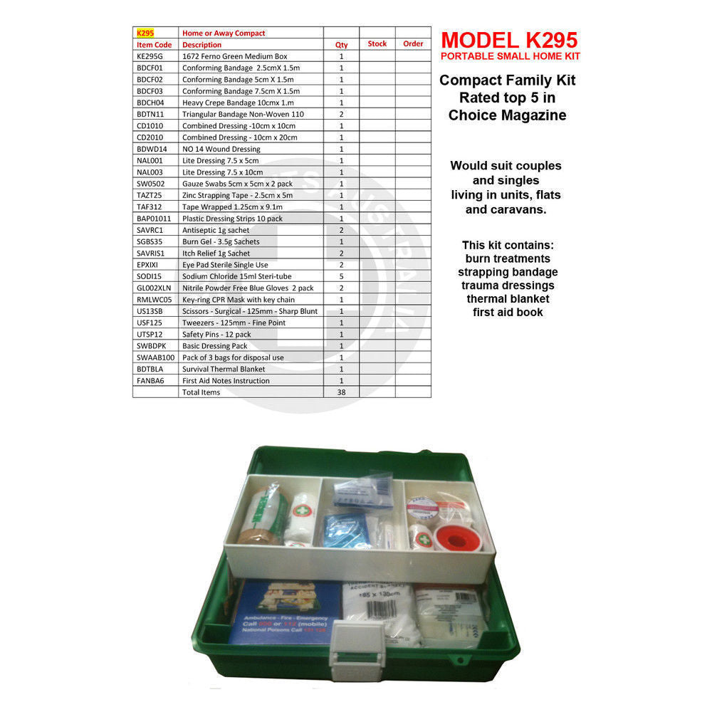 First Aid Kits Australia Emergency Medical First Aid Kit Injury Treatment Locking Portable Case Work/Home — image 2