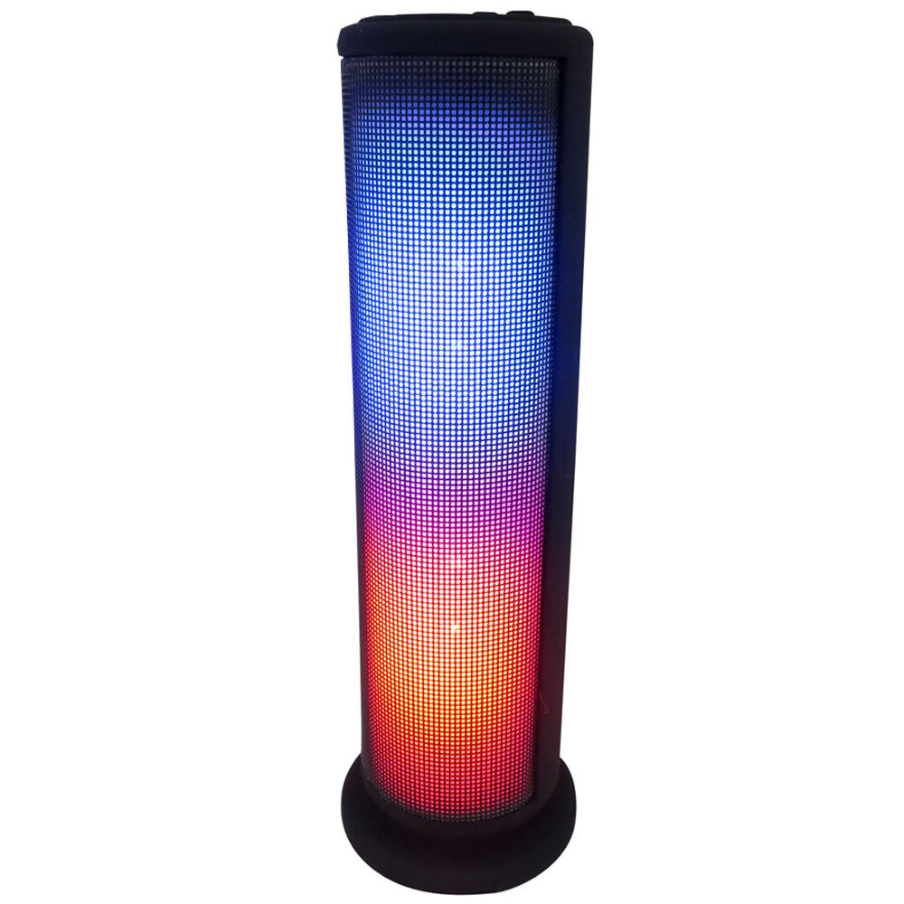 Unbranded Bluetooth LED 27cm Wireless/Rechargeable Tower Speaker/FM Radio w/ USB/Micro SD