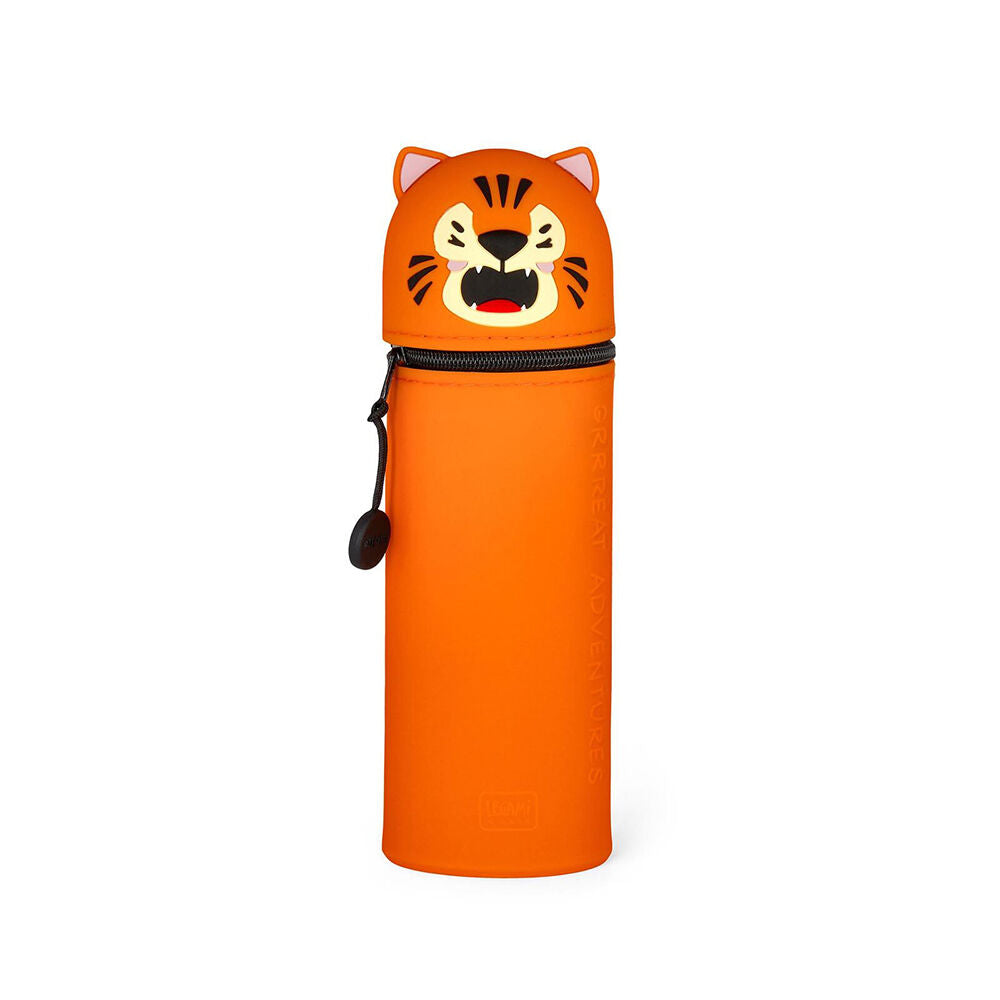 Legami Orange Stationery 2-in-1 Silicone Pencil Case Organiser