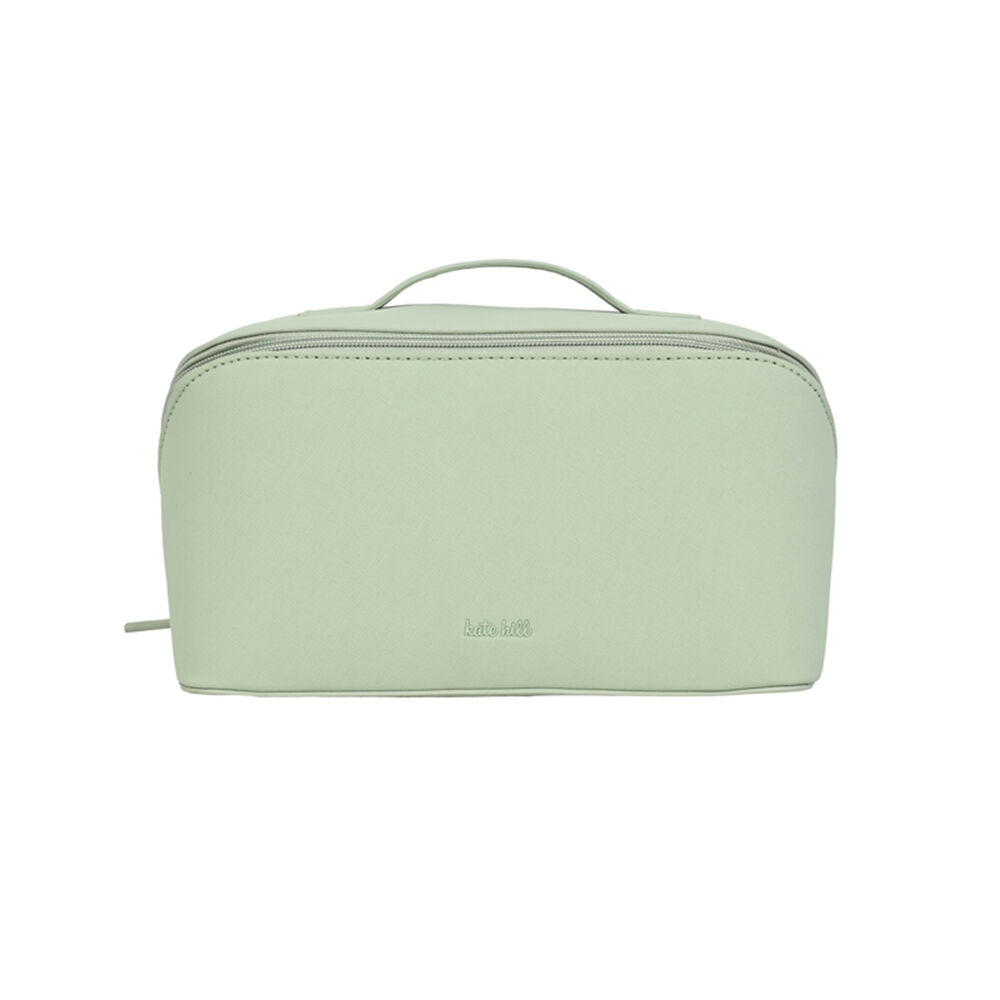Kate Hill 24x14.5x14.5cm Travelling Make Up Cosmetic Bag Case — Pistachio