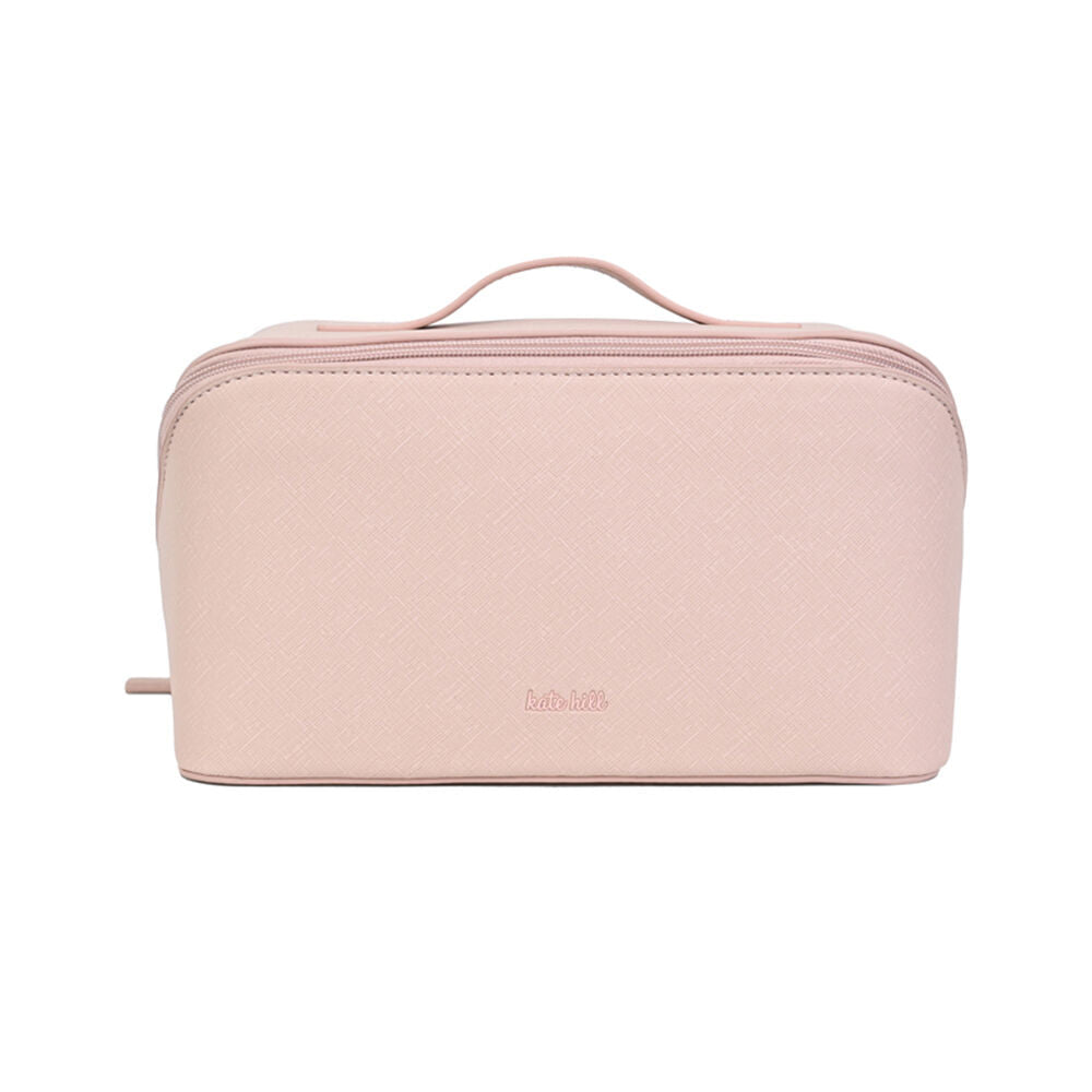 Kate Hill 24x14.5x14.5cm Travelling Make Up Cosmetic Bag Case — Blush