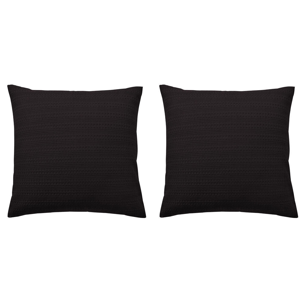 Bianca Kahlani European Pillowcase Cushion 65x65cm Chocolate Polyester (2 Pack)