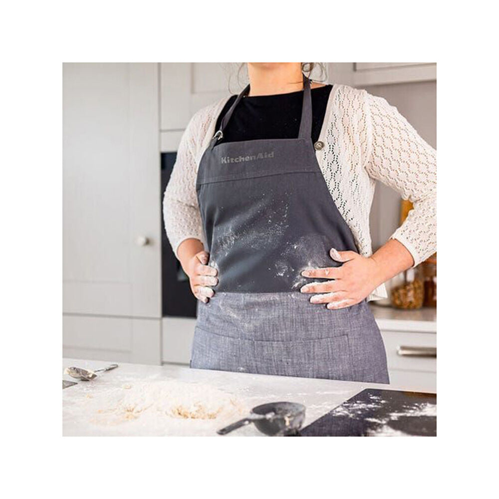 Kitchenaid Charcoal Grey 100% Cotton Adjustable Kitchen Apron Tagged — image 3