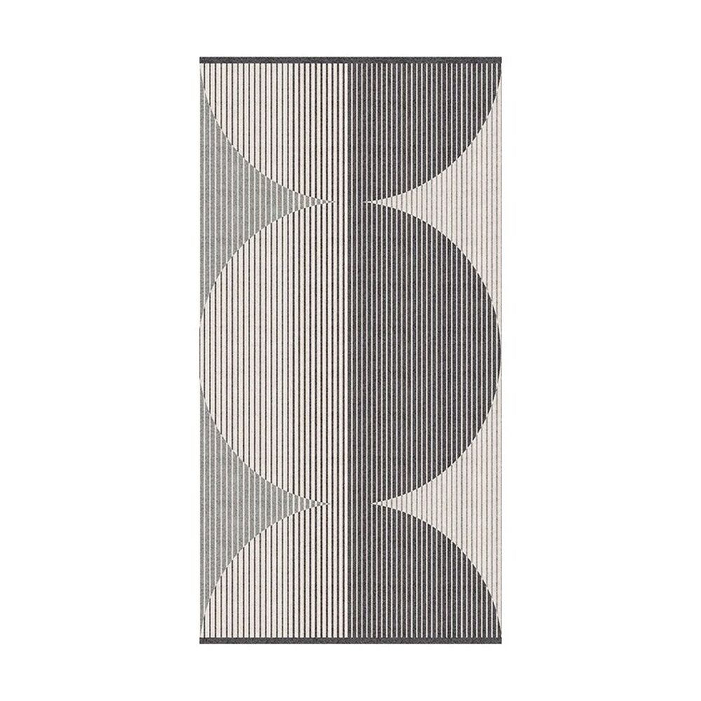 Kas Australia Oversized Harri Hand Towel 550GSM Modern Cotton Jacquard Charcoal