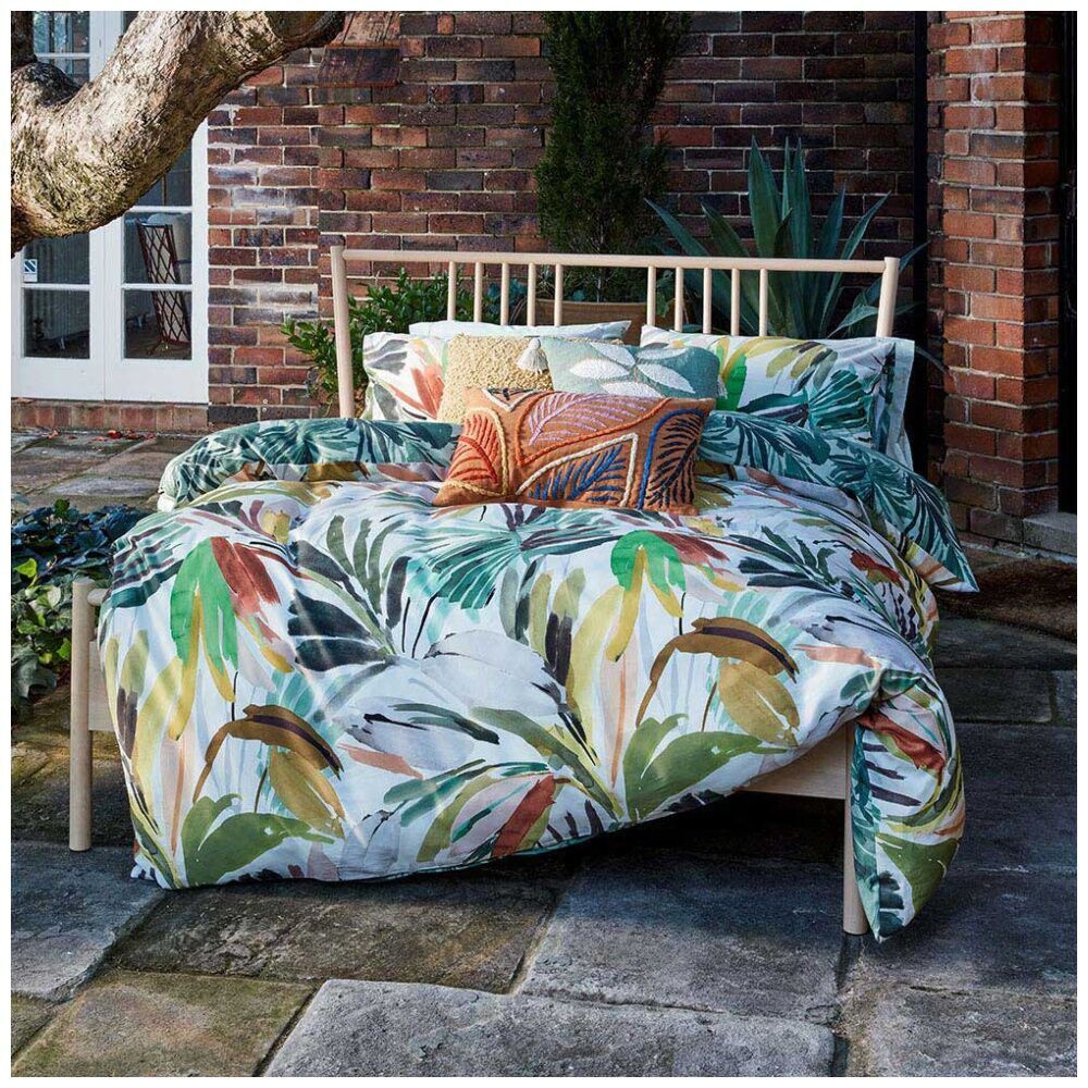 Kas Australia Levara Quilt Cover Soft Leaf Print Cotton Sateen — image 5
