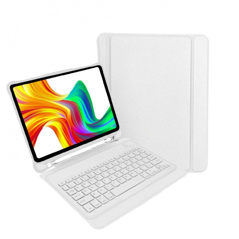 Laser 10.9'' Case/Cover w Wireless Bluetooth Keyboard For iPad 10th Gen — White
