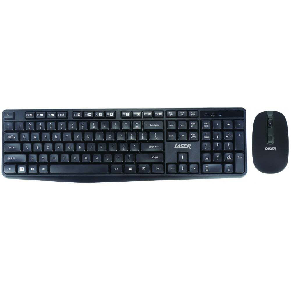 Laser Multimedia Wireless Keyboard & Mouse Combo For Laptop/PC Computer Black — image 2