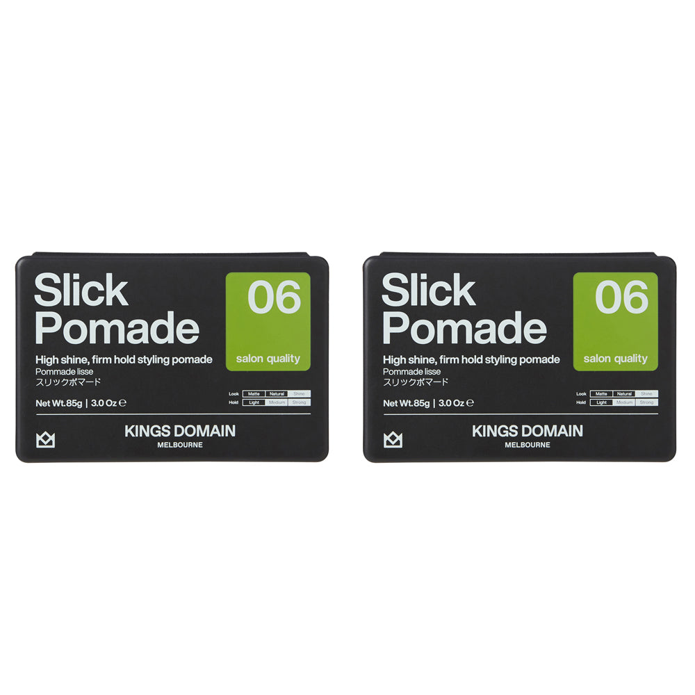 Kings Domain Melbourne Slick Pomade Hair Care/Styling 85g (2 Pack)