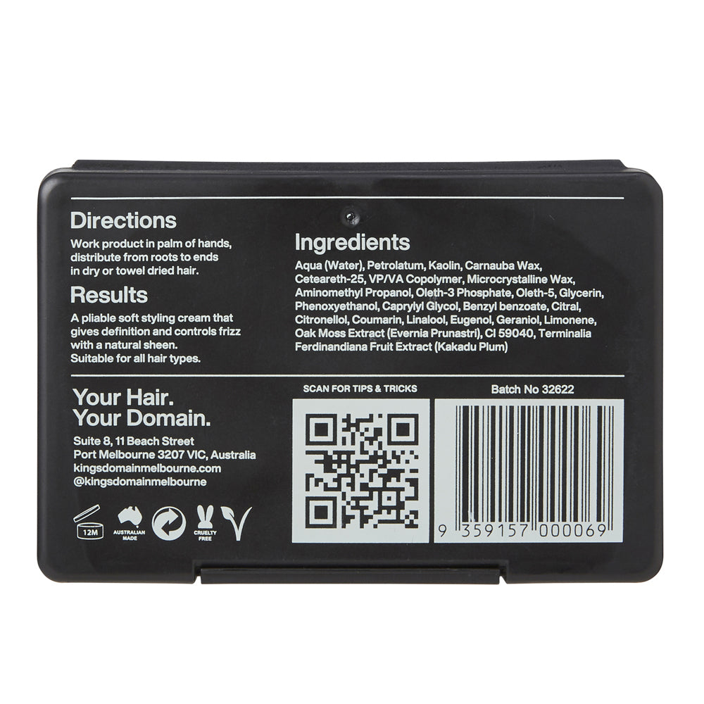 Kings Domain Melbourne Forming Soft Styling Pliable Cream Hair Natural Look — image 2