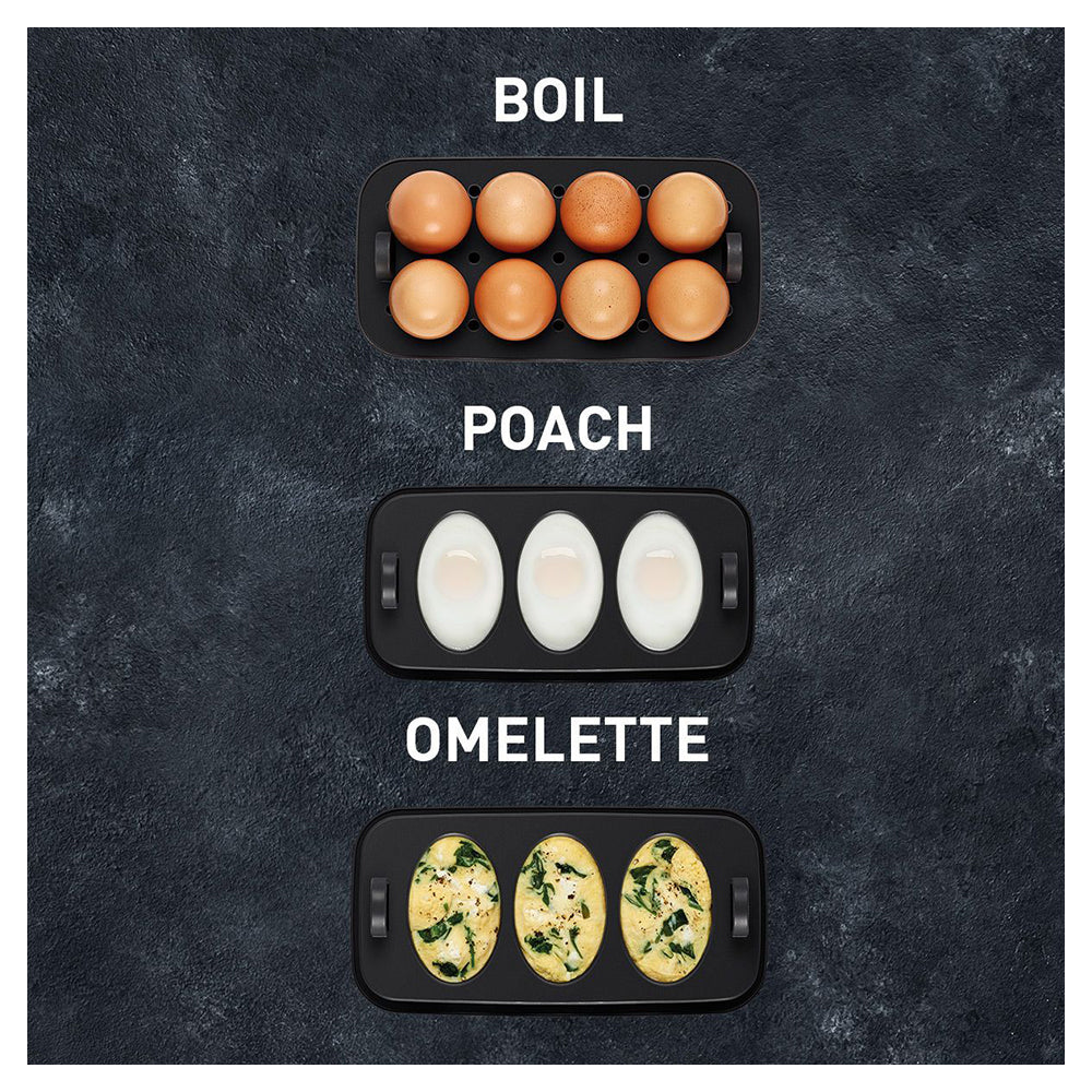 Kambrook Electric Culinary 3 Way Egg Cooker/Poacher/Steamer/Omelette Maker Black — image 3