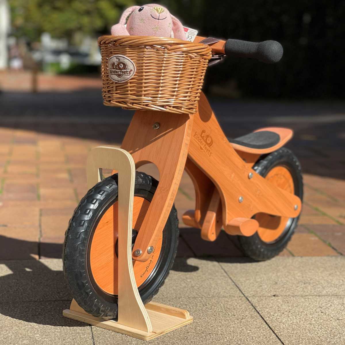 Kinderfeets Wooden 34cm Bike Stand For Tiny Tot Trike Kids Play Toy Accessory — image 2
