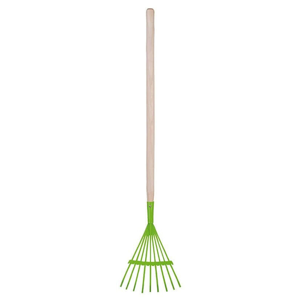 Esschert Design Kids/Children's Lawn Rake Pretend Play Gardening Toy Green (2 Pack) — image 2