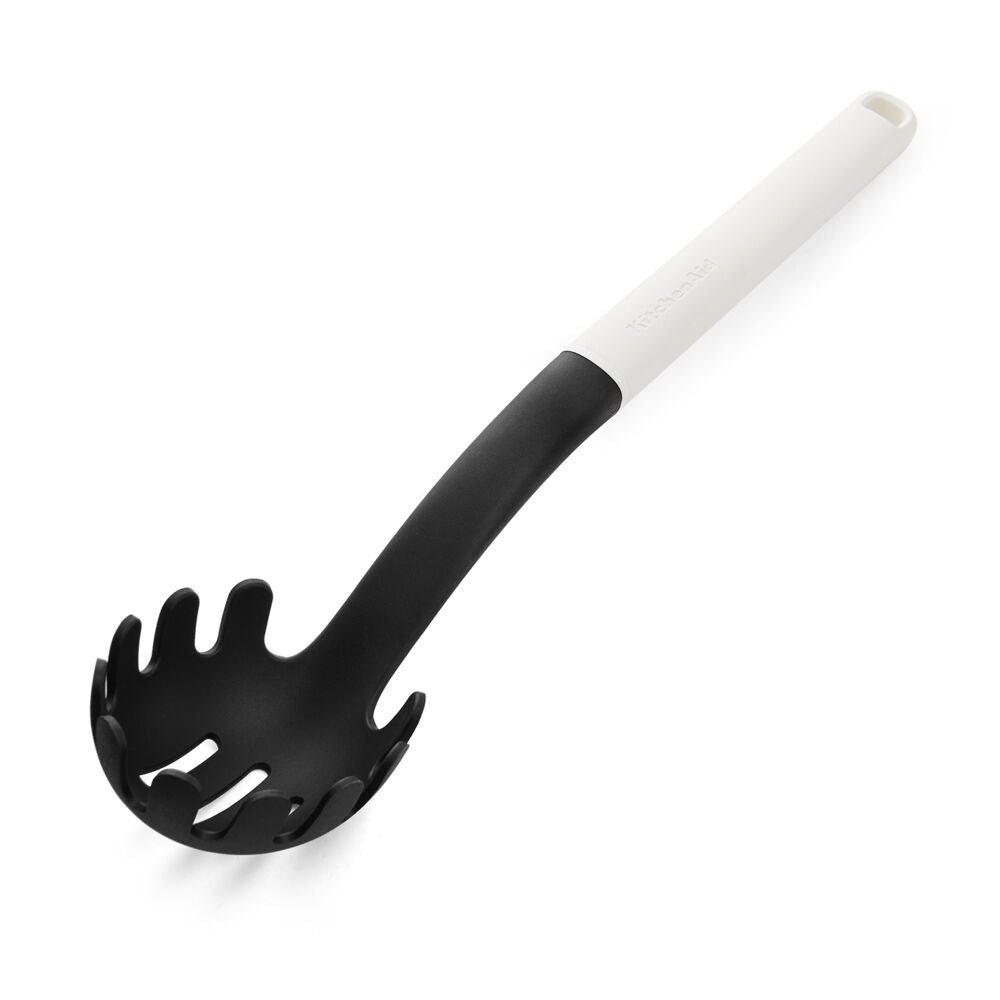 Kitchenaid Porcelain White Classic Nylon Pasta Server/Spoon Cooking Utensil