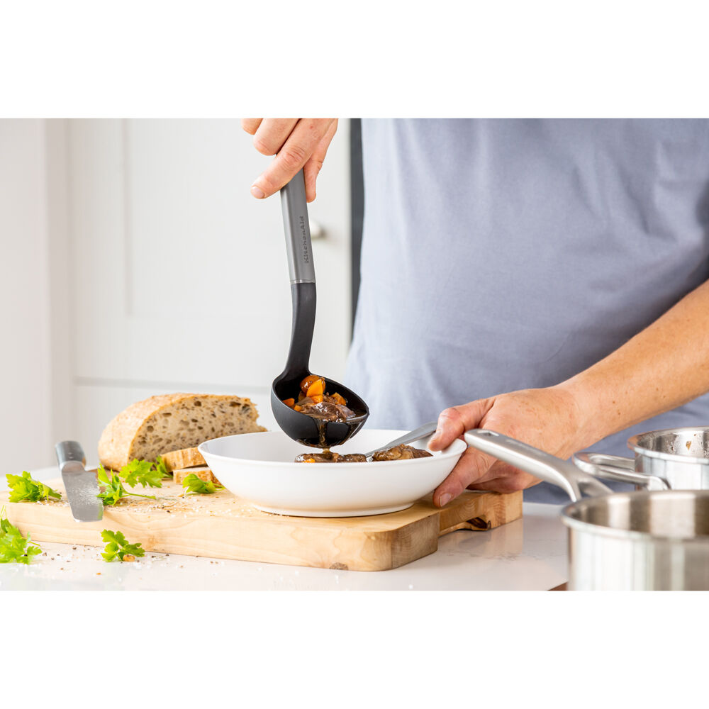Kitchenaid Charcoal Grey Classic Nylon Serving Ladle/Spoon Cooking Utensil — image 3