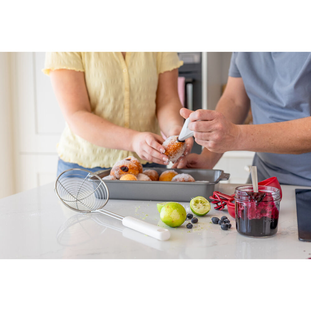 Kitchenaid Classic Handheld Food Strainer Cooking Utensil Porcelain White (2 Pack) — image 4
