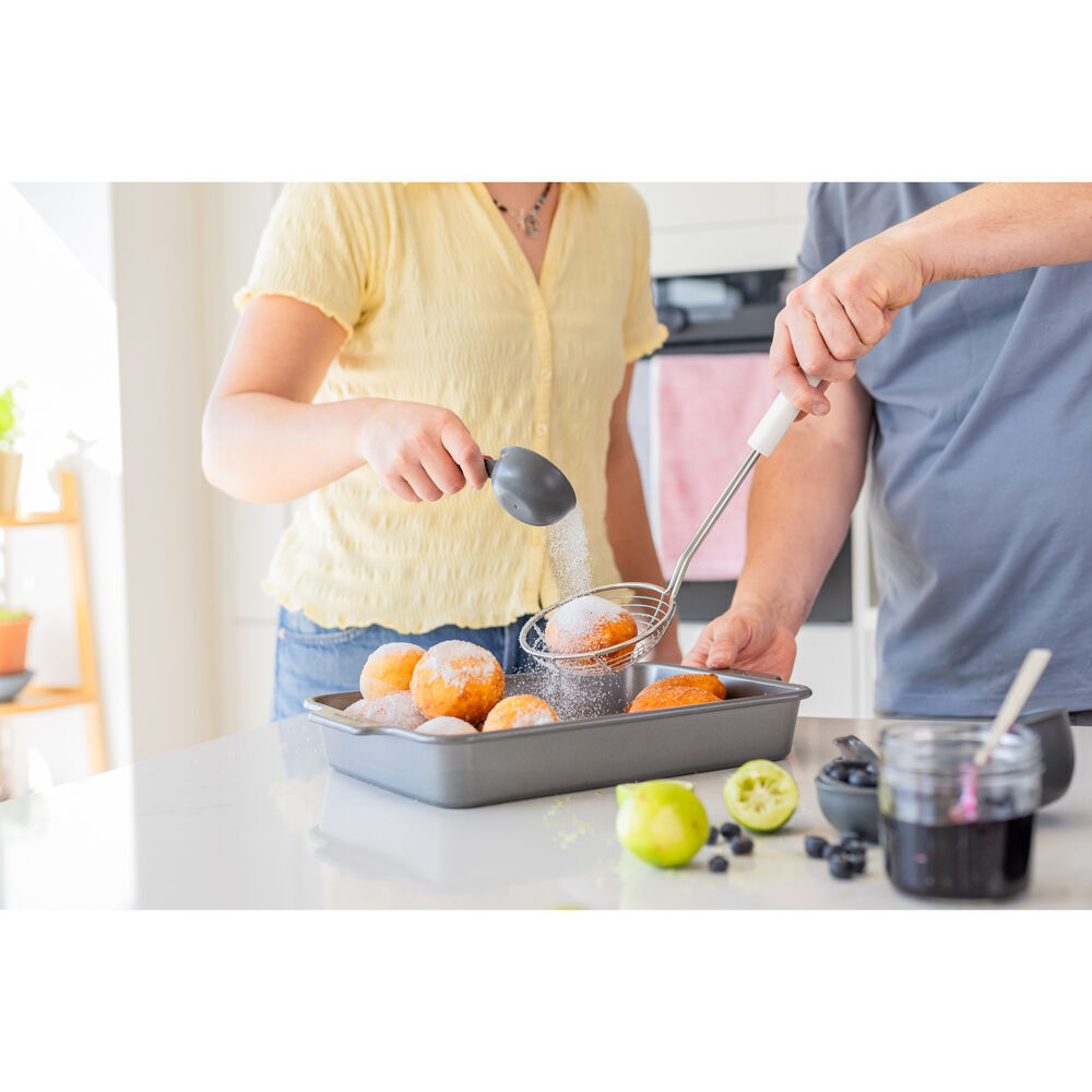 Kitchenaid Classic Handheld Food Strainer Cooking Utensil Porcelain White (2 Pack) — image 5