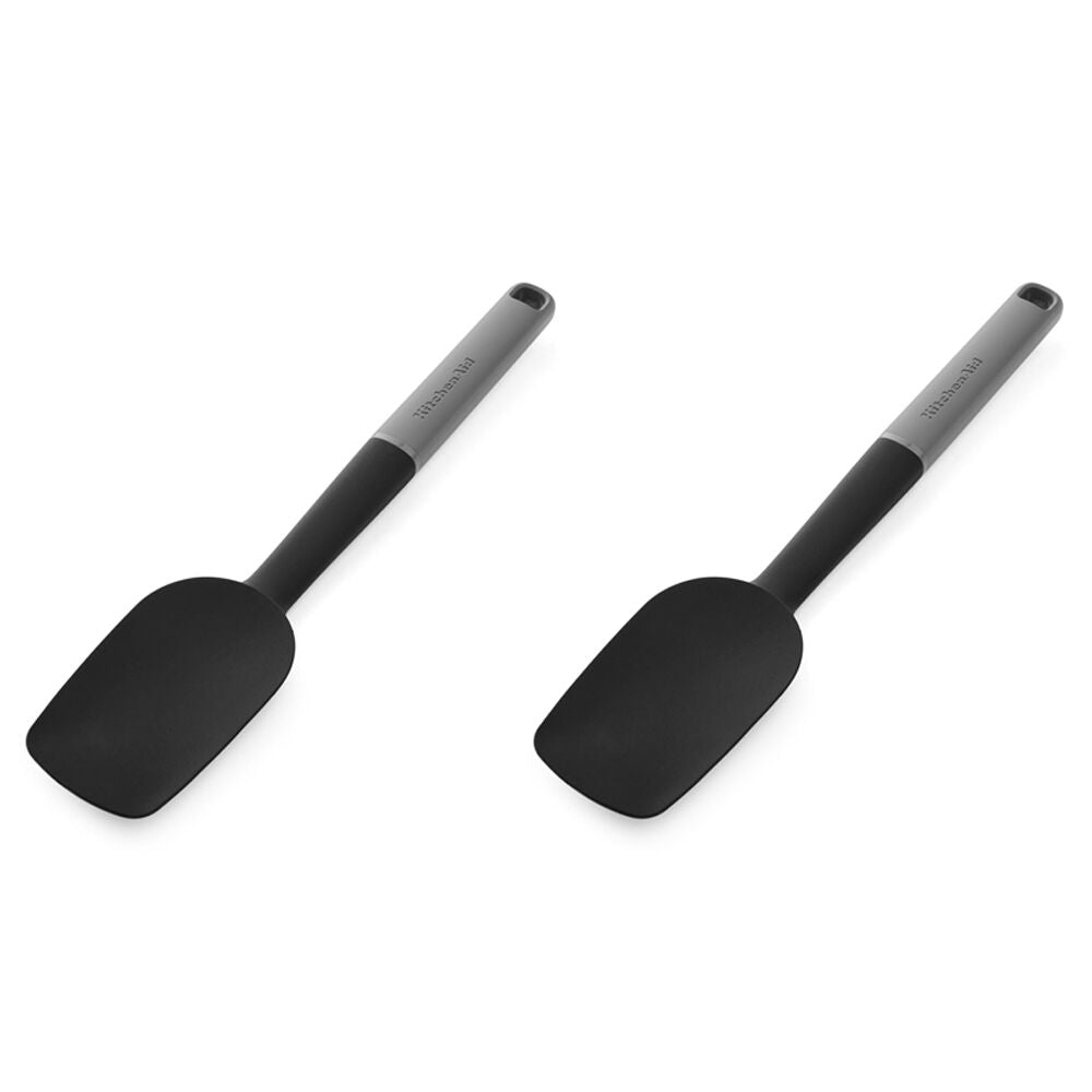 Kitchenaid Classic Silicon Spoon Spatula/Turner Utensil Charcoal Grey (2 Pack)