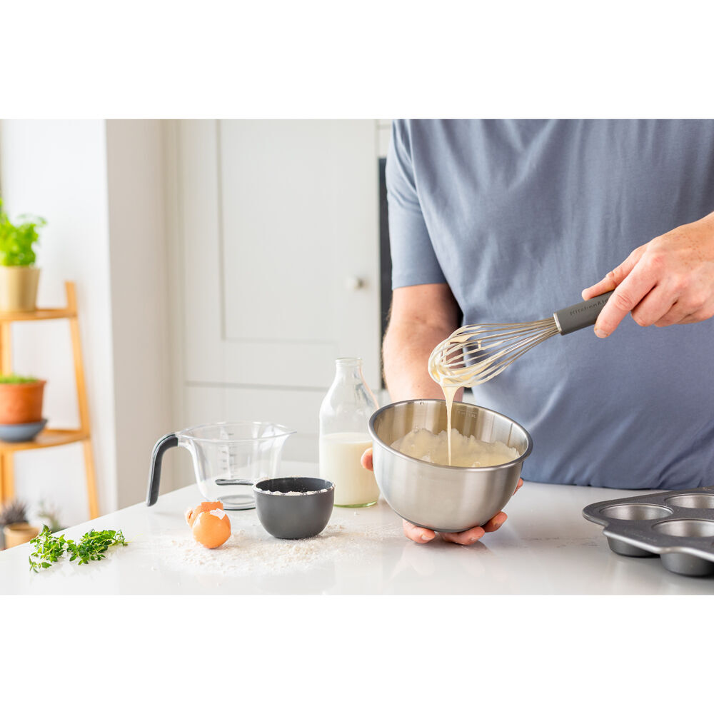 Kitchenaid Classic Wire Utility Whisk Cooking Utensil Charcoal Grey (2 Pack) — image 5