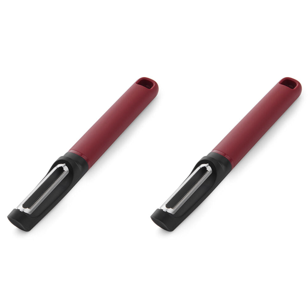 Kitchenaid Classic Euro Fruit/Vegetable Peeler Cooking Utensil Empire Red (2 Pack)