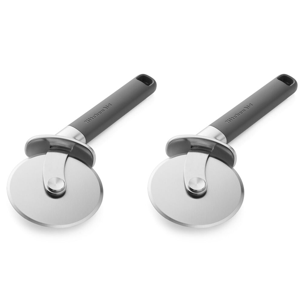 Kitchenaid Classic Metal Pizza Wheel/Cutter Cooking Utensil Charcoal Grey (2 Pack)