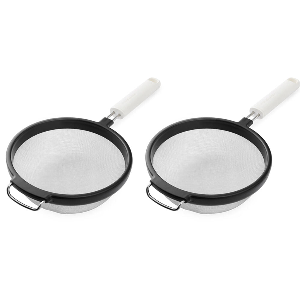 Kitchenaid Classic Wire Mesh Sieve/Strainer Cooking Utensil Porcelain White (2 Pack)