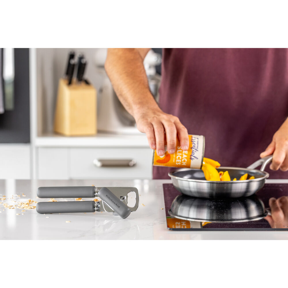 Kitchenaid Charcoal Grey Classic Multifunction Can Opener Kitchen Tool w/Bottle — image 4
