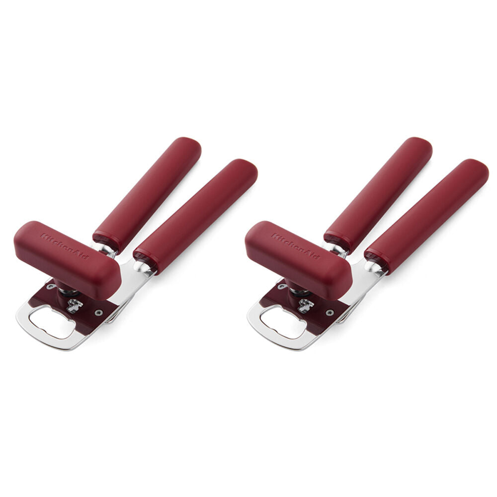 Kitchenaid Classic Multifunction Can Opener Kitchen Tool w/Bottle Empire Red (2 Pack)