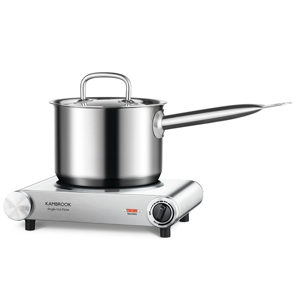 Kambrook 18cm 1200W Electric Single Ceramic Glass Hotplate Portable Cooktop — image 2