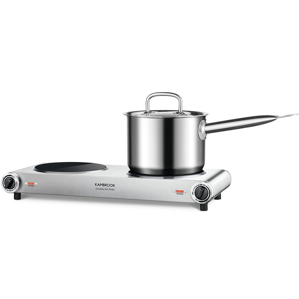 Kambrook 2400W Electric Portable Double/Dual Ceramic Glass Hotplate Cooktop — image 2