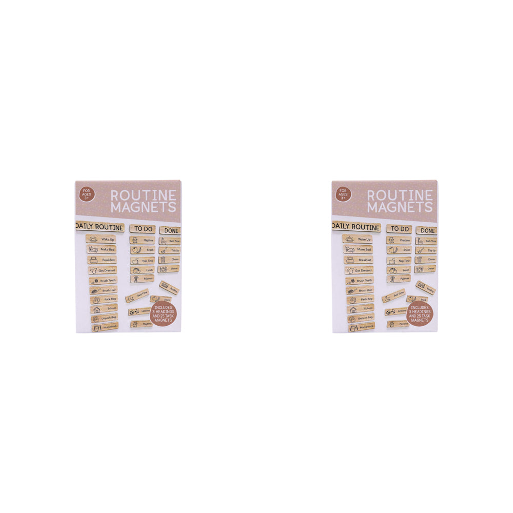 Splosh 28pc Splosh Kids by Splosh Daily Routine w/ Headings Magnet Set Fridge 3y+ (2 Pack)