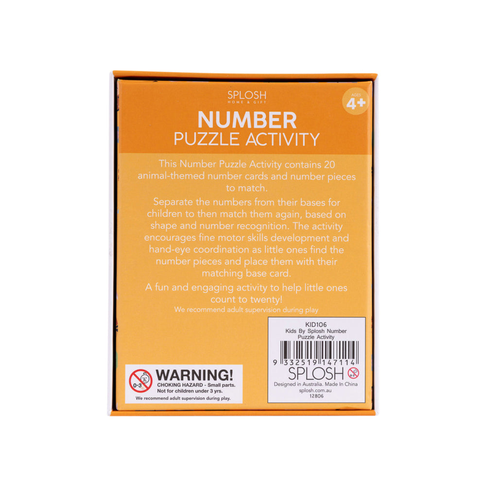 Splosh 20pc Kids By Splosh Number Puzzle Activity Fun Educational Learning Cards 4y+ (2 Pack) — image 3