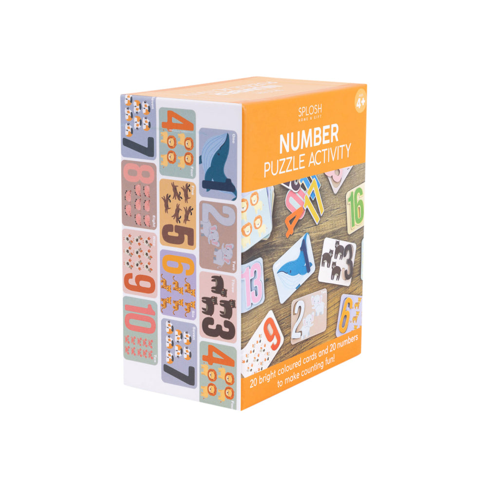 Splosh 20pc Kids By Splosh Number Puzzle Activity Fun Educational Learning Cards 4y+ (2 Pack) — image 4