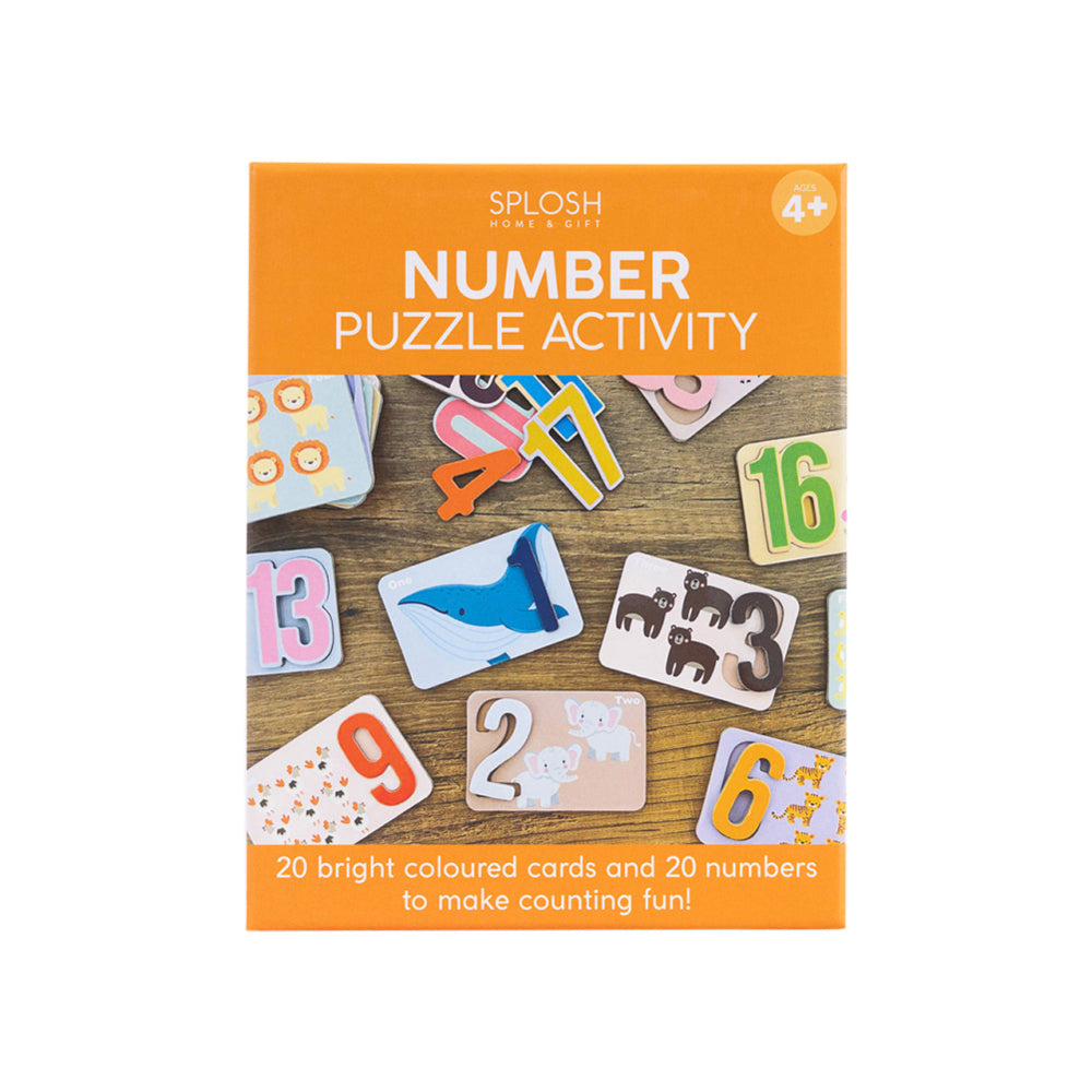 Splosh Kids By Splosh Number Puzzle Activity Fun Educational Learning Cards 4y+ (20 Pieces)