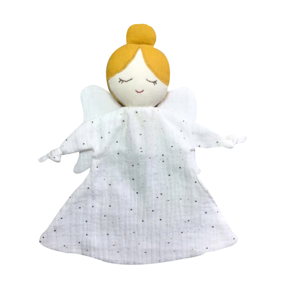 Kikadu Christmas 28.5cm Doll Angel Towel Organic Cotton Baby 0m+ Play Toy White