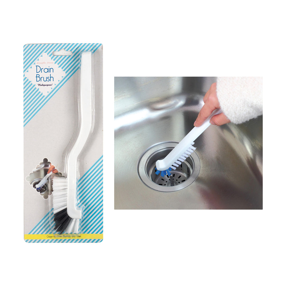 Kemasi Multipurpose Durable Drain Brush Home Kitchen Bathroom Cleaning White (6 Pack) — image 3