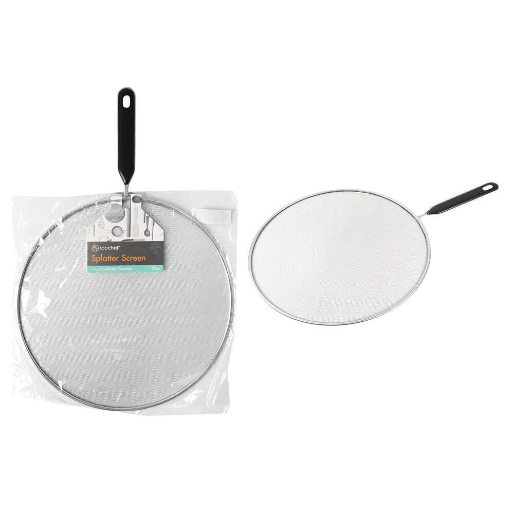 Topchef Round Mesh Cooking Splatter Screen Guard 28cm Silver/Black (3 Pack) — image 3