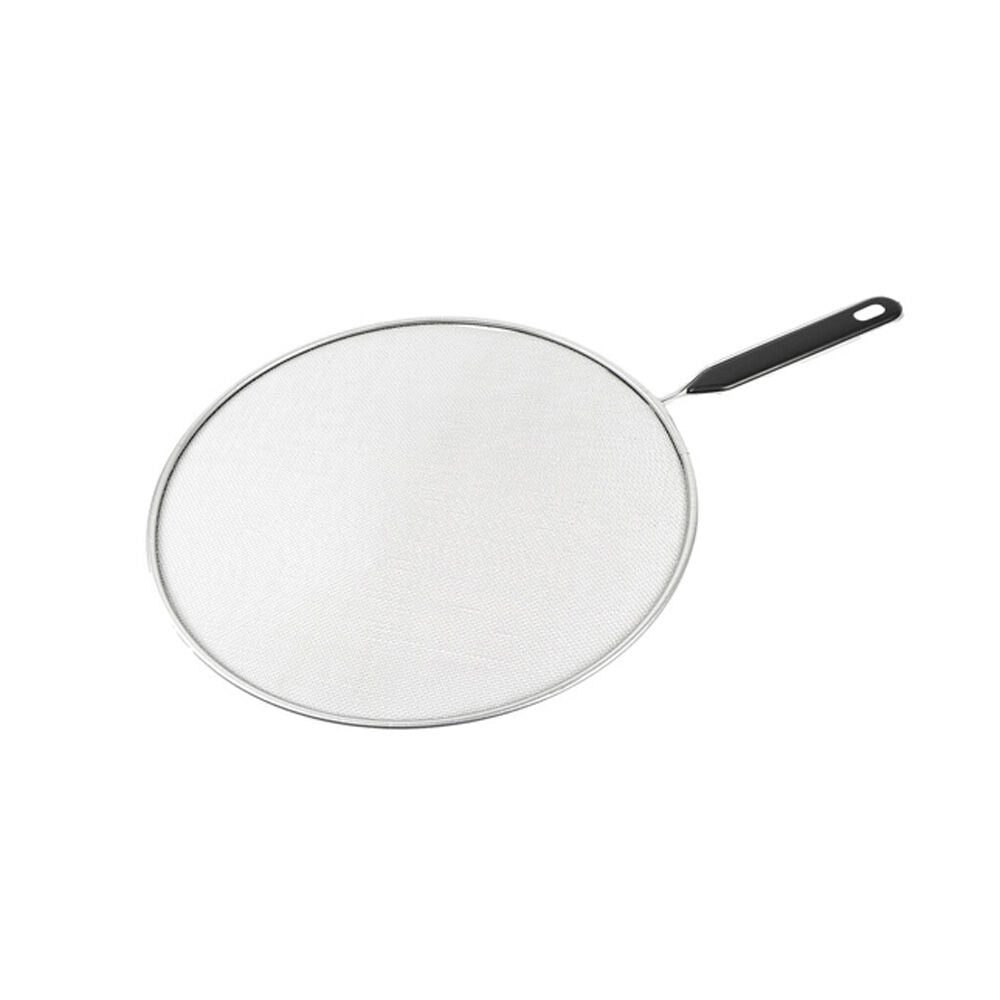 Topchef 28cm Silver/Black Round Mesh Cooking Splatter Screen Guard