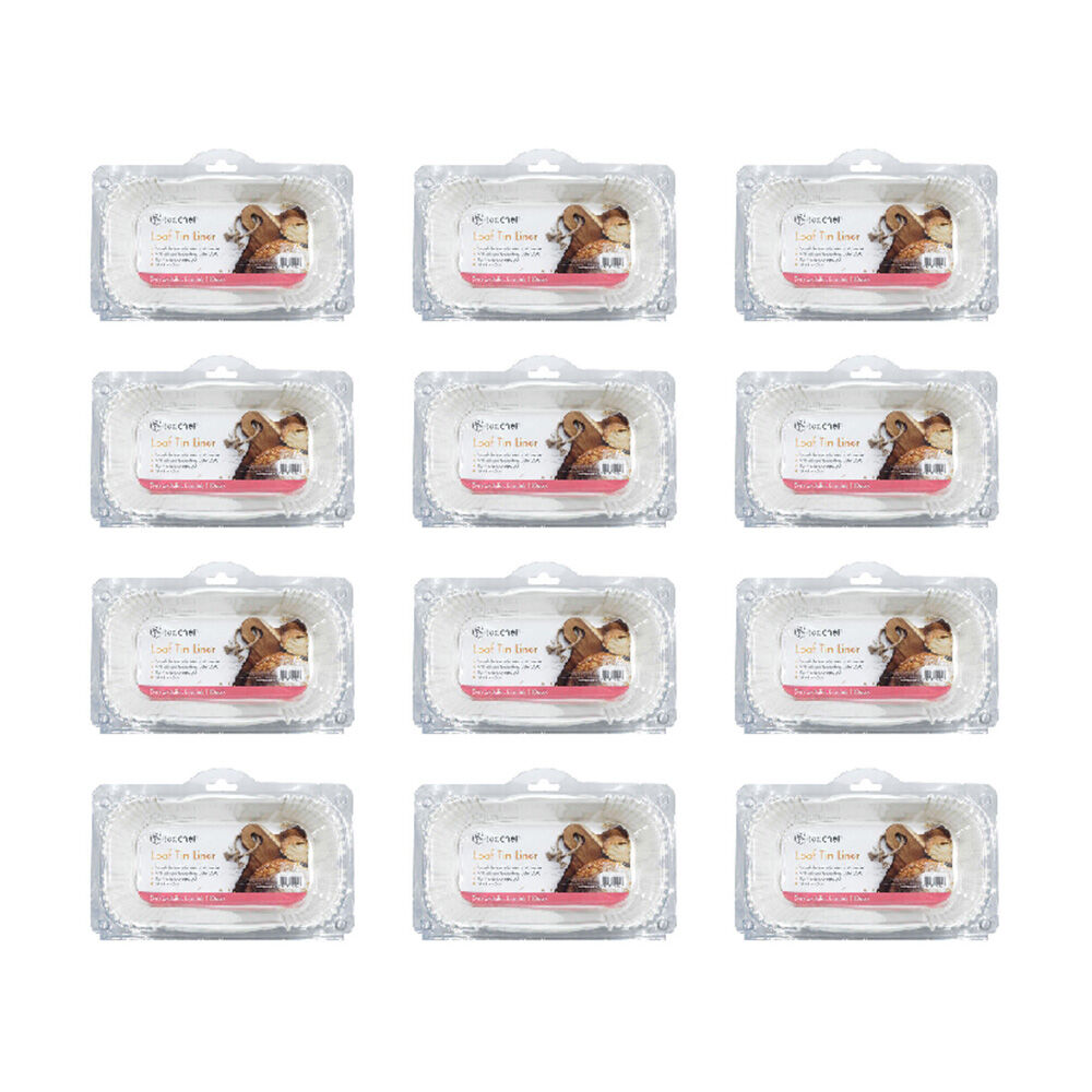 Topchef Rectangle Cake Liners Kitchen Oven Baking Sheet White 19x8cm (240 Pieces)