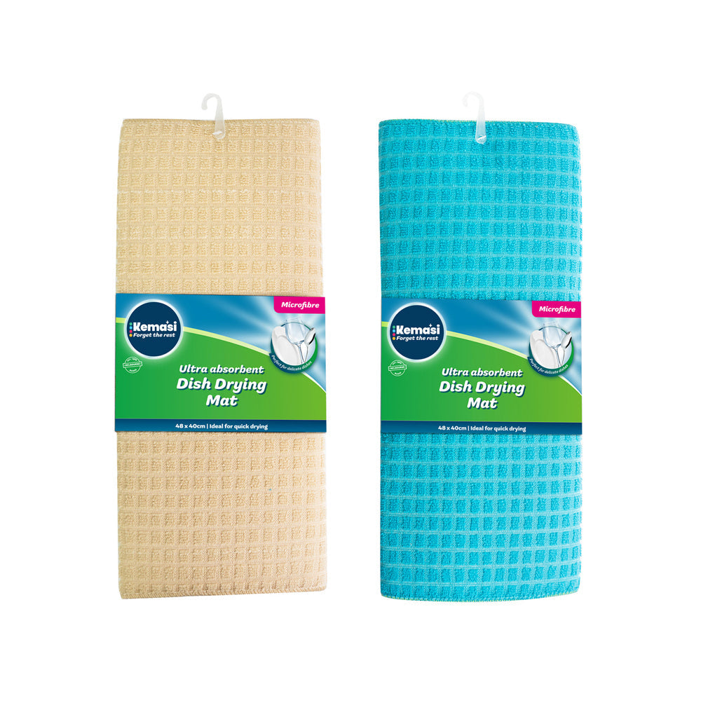 Kemasi Kitchen Dish Rack Drying Mat Microfibre Home Cleaning Assorted (6 Pack) — image 2