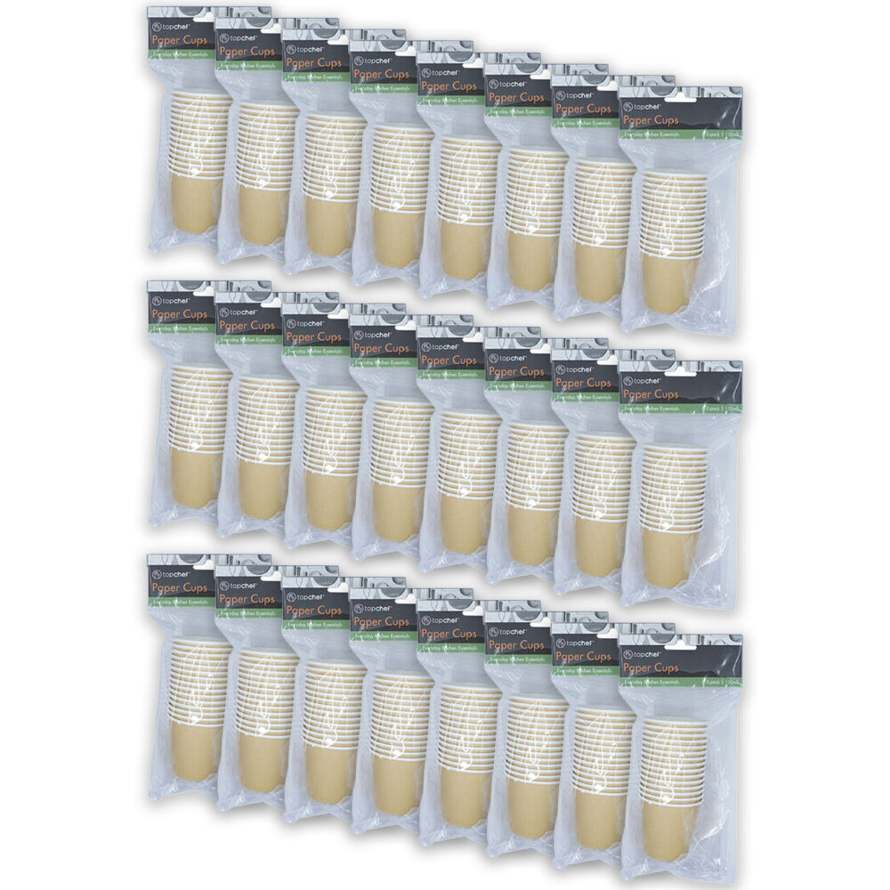 Topchef 15pc Topchef Disposable Paper Drinking Cups 110ml/4oz Assorted (24 Pack)