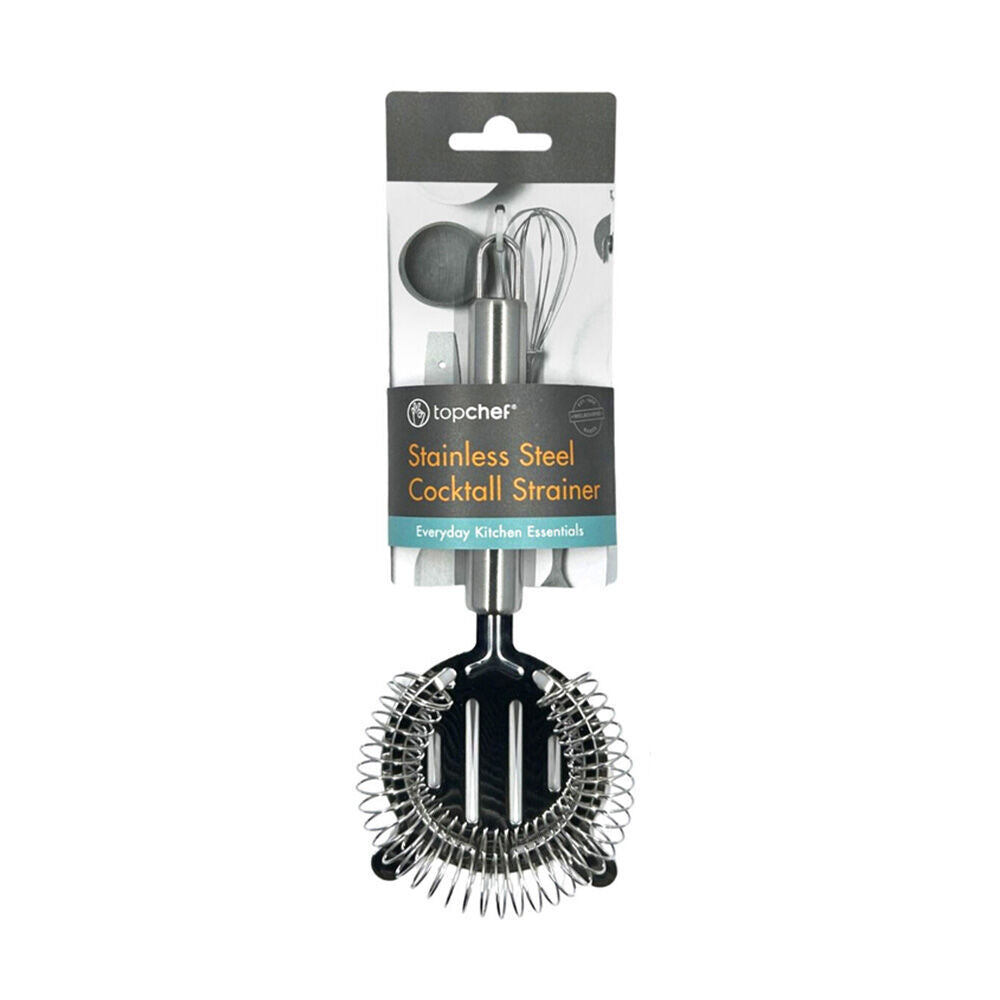 Topchef Stainless Steel Cocktail Strainer Kitchen Utensil 21cm Silver (6 Pack) — image 2